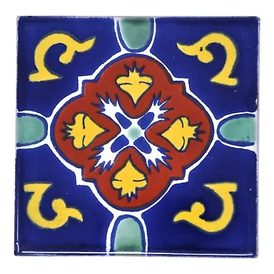 £1.79 • Buy Domingo - Handmade Mexican Ceramic Talavera Large 10.5cm Tile Ethically Sourced