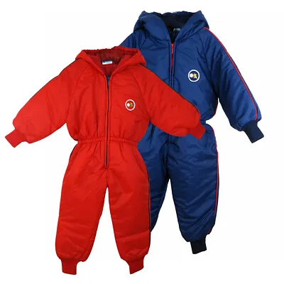 Baby Rain Suits Waterproof All-in-One Hooded Snowsuit Romper Warm Puddle Suit • £6.99