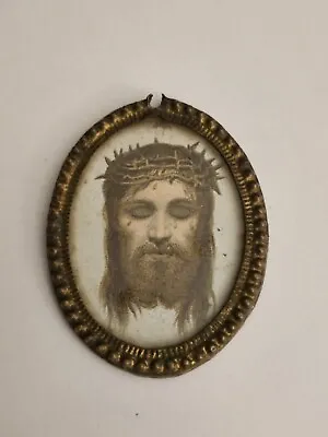 Antique Jesus Christ Veronica's Veil Seven Sorrows Gabriel Max Medal **RARE** • $75