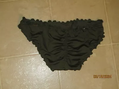 Victoria’s Secret Dark Olive Green Ruffle Cheeky Scrunch Butt Bikini Bottoms • $8.80