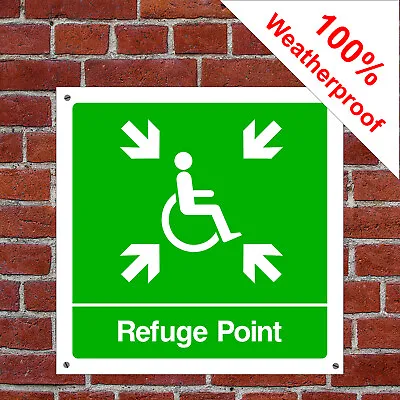 £11 • Buy Disabled Refuge Point Sign DDA025 Disability Awareness Notices Fire Action 
