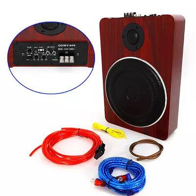 8  Car Subwoofer Under-Seat Sub Woofer 600 Watt Speaker Stereo Slim Amplifier 4Ω • $79