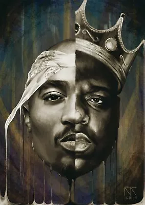 New Tupac Shakur 2Pac Music Wall Art Poster OR Canvas Size A4 To A1 • $8.50