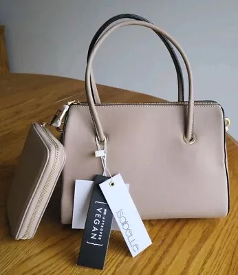 Isabelle Tan Vegan Leather Purse Handbag Crossbodyw/ Wallet Size 10 X 7  NWT • $14.99
