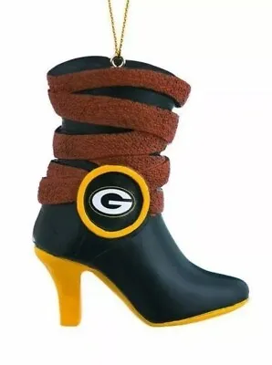 GREEN BAY PACKERS Christmas Ornament Boot Shoe Vintage NFL Football Holiday NEW • $12.89