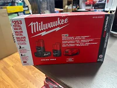Milwaukee M12 Battery Pack And Charger Starter Kit - 48-59-2452S • $95