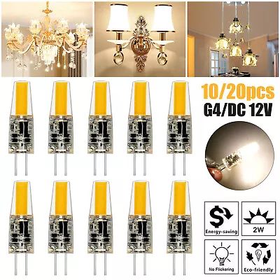 10/20PCS G4 Bi-pin Base LED Light Bulb COB Warm White Lamp 12V AC/DC 2W 3000K • $21.98