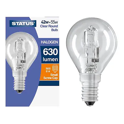 £10.95 • Buy 4 X Halogen Golf Ball Light Bulbs SES E14 42W=60W DIMMABLE Long Life Lamps