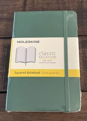 NEW MOLESKINE POCKET SQUARED Soft Cover Notebook Green 3.5  X 5.5  SEALED • $11.50