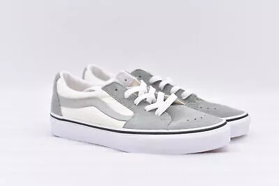 Women's Vans Sk8-Low 2-Tone Suede Lace Up Skate Shoes Grey & Off White Size 7.5 • $37.49