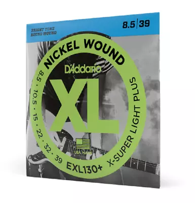 D'Addario EXL130+ Plus Electric Guitar Strings Extra Super Light Plus 8.5 Gauge • $8.44