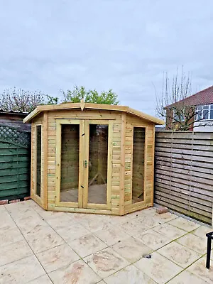 £1790 • Buy 10x10 Summer House Corner Summerhouse Garden Room Shed Corner House Heavy Duty 