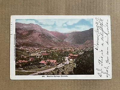 Postcard Manitou Springs CO Colorado Aerial Town View Vintage 1907 • $5.99