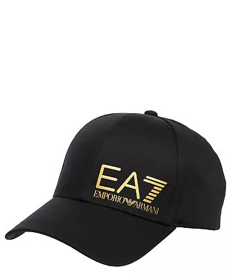 Emporio Armani EA7 Baseball Cap Men 247088CC01028121 Black - Gold Cotton • £57.60