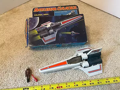 Vintage Battlestar Galactica Colonial Viper Fighter Ship Launching Torpedo! • $259.99