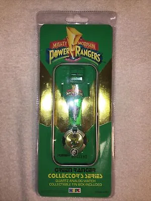 Vintage Mighty Morphin Quartz  Power Rangers Watch Green Ranger 1994 New Battery • $49.99