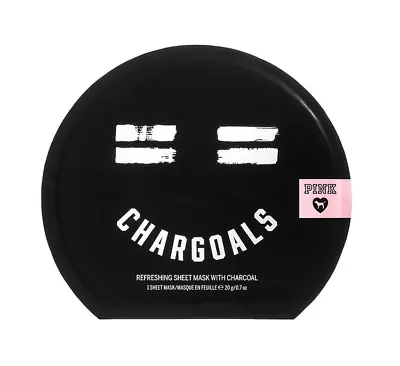 VICTORIAS SECRET PINK CHARGOALS REFRESHING SHEET MASK W/ CHARCOAL .7 Oz New • $7.75