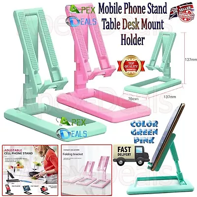 Mobile Phone Holder Stand Desktop Portable Table Desk Mount For IPhone IPad Tab • £2.85