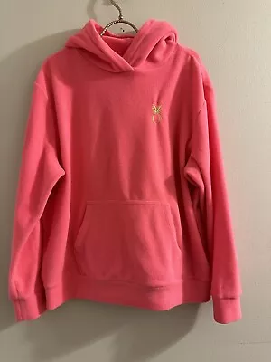 Dudley Stephens Womens Park Slope Vello Fleece Hoodie Size L Neon Pink • $70