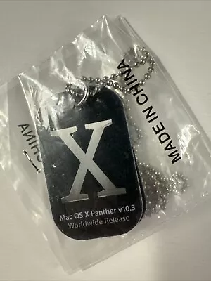 Vintage And Rare Apple Mac OS X Panther V 10.3 Promotional Dog Tags • $20