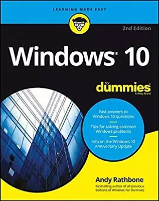 Windows 10 For Dummies Rathbone Andy • $26.32