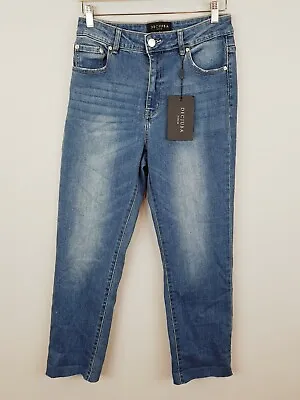 DECJUBA Womens Size 12 Manhattan Blue Becky Straight Leg Jeans NEW + TAGS • $75