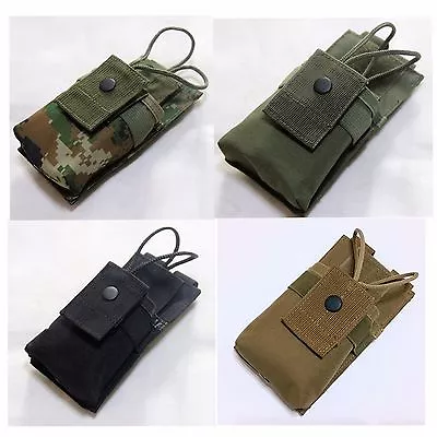 New Airsoft Molle Belt Tactical Short Radio Pouch Bag Black/OD/Marpat • $9.34