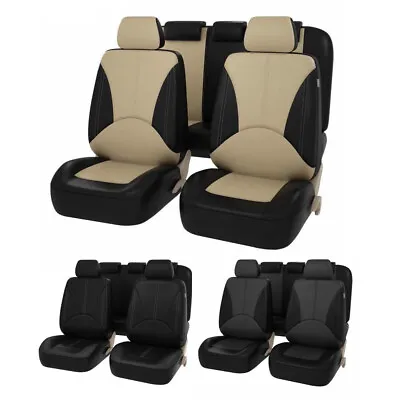 Car 5 Seat Covers Full Set Waterproof Leatherl For Auto Sedan SUV Truck IN USA • $24.14