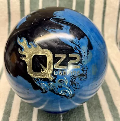 Motiv Bowling Ball 15 Lbs Qz2 Rare Two Handed No Thumb Drill Quadfire • $50