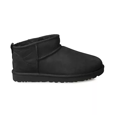 Ugg Classic Ultra Mini Black Fur Comfort Women's Boots Size Us 6 New • $84.99