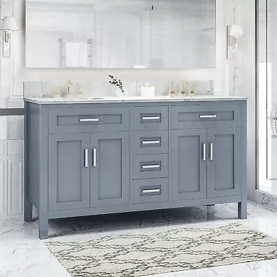 Greeley Contemporary 60  Wood Bathroom Vanity (Counter Top Not Included) • $764.92