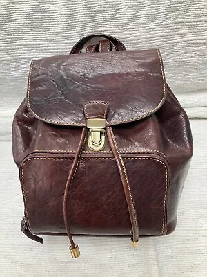 Lloyd Baker Chocolate Brown Leather Backpack Style Bag - Unwanted Gift New • £65