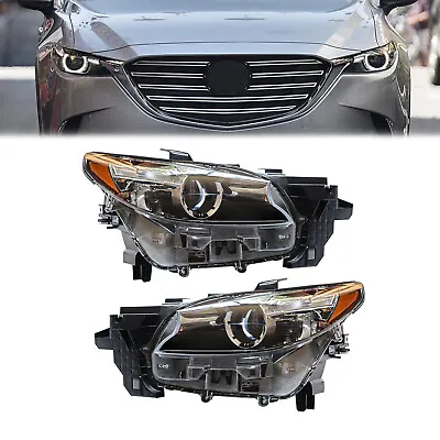 Black LED Headlight Driver & Passenger Set For Mazda CX-9 CX9 2016-2020 Housing • $585.20