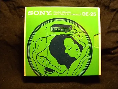 SONY DE-25 PILLOW SPEAKER FOR RADIO STEREO VINTAGE 1970s AUDIO CANADA NEW IN BOX • £30.46