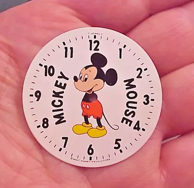 NOS Mickey Mouse Hamilton Vantage Standard Time Pocket Watch Dial 42.9mm Flat • $13