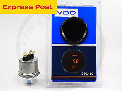 VDO 12v DIGITAL TURBO BOOST GAUGE + SENDER  4WD AUTOMOTIVE • $155