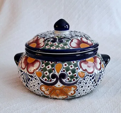 Talavera Lidded Tureen Bowl Handmade Hand Painted By Mendez Torres Mexico • $49.99