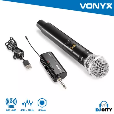 Vonyx WM55 - Wireless Microphone Plug-and-Play UHF • $59