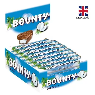 £17.99 • Buy BOUNTY MILK CHOCOLATE 57g X 12 Bars Free Delivery Cheapest Case Box NEW Gift UK