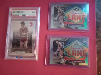 PISTOL PETE MARAVICH PSA 9 MINT. 2012 PANINI PRIZIM CARD #152& Bonus(2) EXPRESS • $11.56