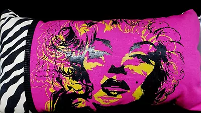 Marilyn Monroe Silkscreen Pillow Popart Sexy Movie Star Icon New W/Tag Pink • $20