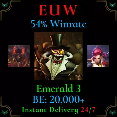 EUW LoL Acc League Of Legends Emerald 3 Account Infernal Mordekaiser Debonair Vi • £52.68