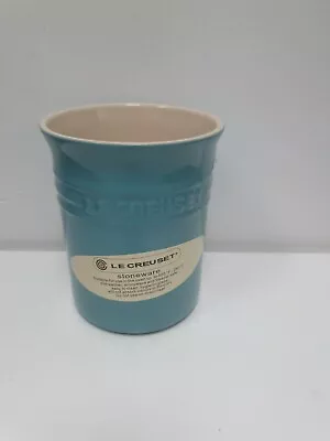 Le Creuset Stoneware Teal Turqouise Utensil Jar1.1L NEW RRP£30.00 RARE COLOUR. • £24.99