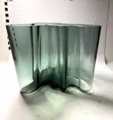 Dark Gray Iittala Aalto Maljakko Glass Vase W/original Box  • $60