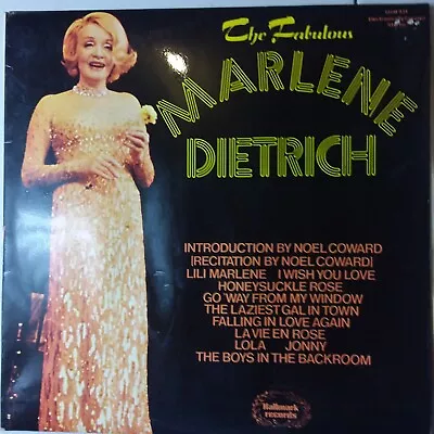 The Fabulous Marlene Dietrich Record Features The Boys In The Backroom-Lola-I Wi • $27.90