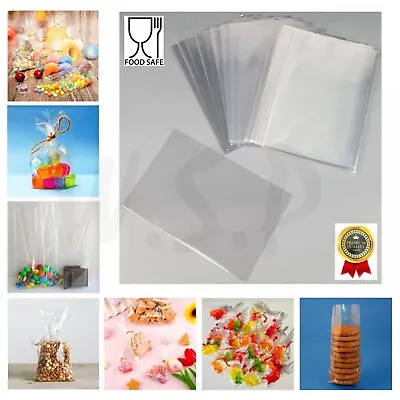 Clear Poly Plastic Bags For Biscuits Cookie Sweets Gifts Wax Melts Greeting Card • £23.93