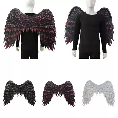 £13.85 • Buy Halloween Large 3D Angel Devil Wing Adult Kid Feather Cosplay Costume Props 