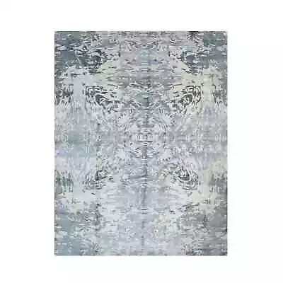 Hand Knotted Viscose Ivory Classic Modern Modern Rug Made In India • $1944.95