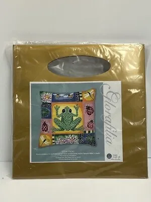 Vintage Rare Glorafilia JP214 Frog Needlepoint Kit 15 1/4  X 15 1/4  -**NEW** • $54.95