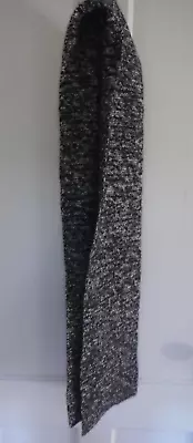 EILEEN FISHER Italian Yak & Wool Knit Long Scarf Black/White Marl 9.5 X 78  EUC! • $75